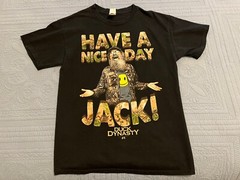 AlStyle Apparel Activeware Black Short Sleeve Mens Duck Dynasty Shirt Size M