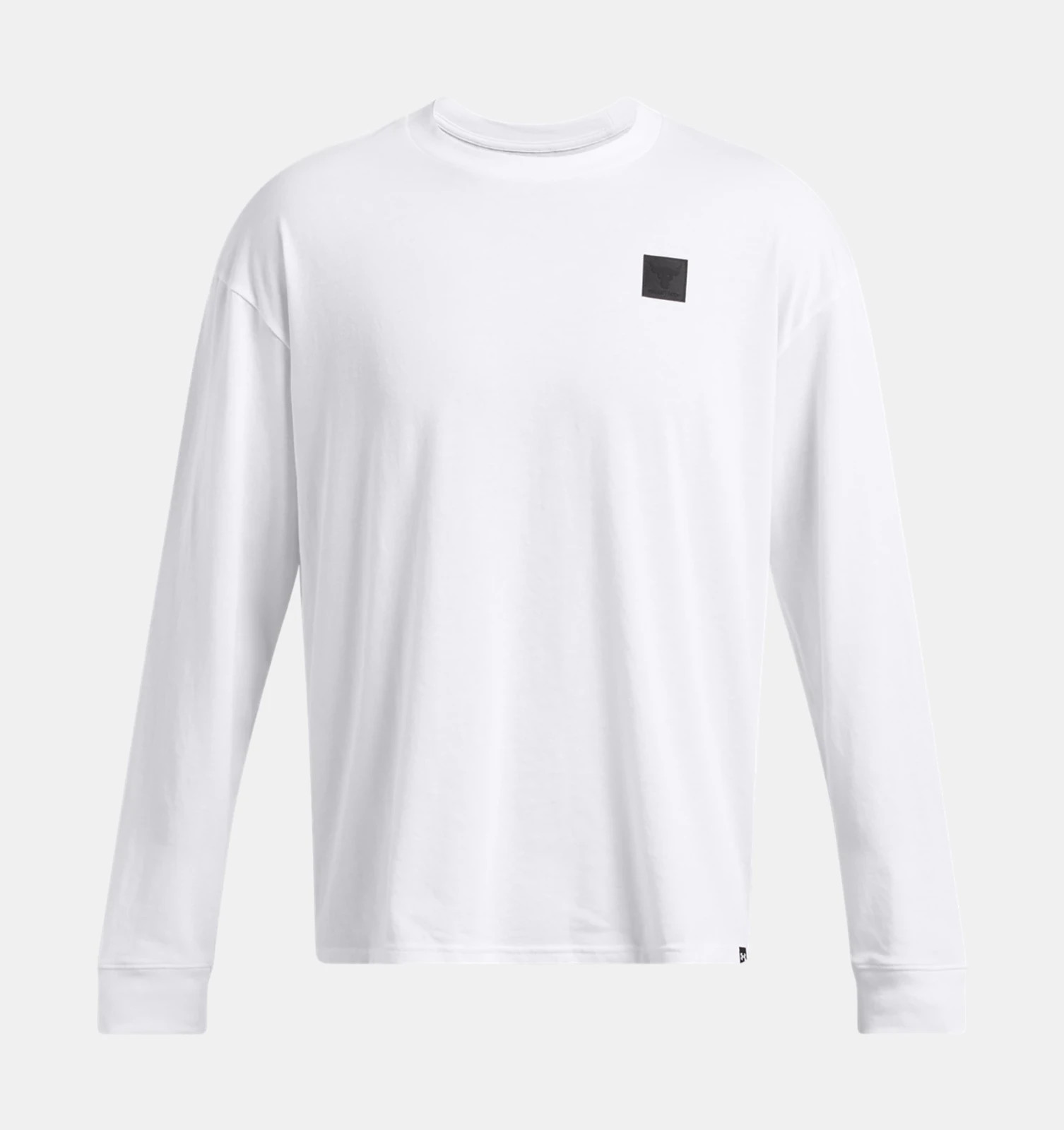 Under Armour Project Rock Cuffed Long Sleeve Shirt Men's 2XL White 1386873 NWT gallery