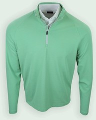 NEW Donald Ross SPORT Niall 1/4 Zip Pullover LARGE Fern Green stretch jersey