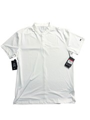 New Nike Golf Tiger Woods Vapor Dry Blade Collar Polo BV9219 Sunday White Sz L