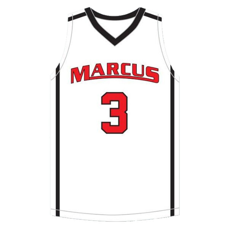 Throwback Marcus #3 High School Basketball Jersey Stitched Custom Names gallery