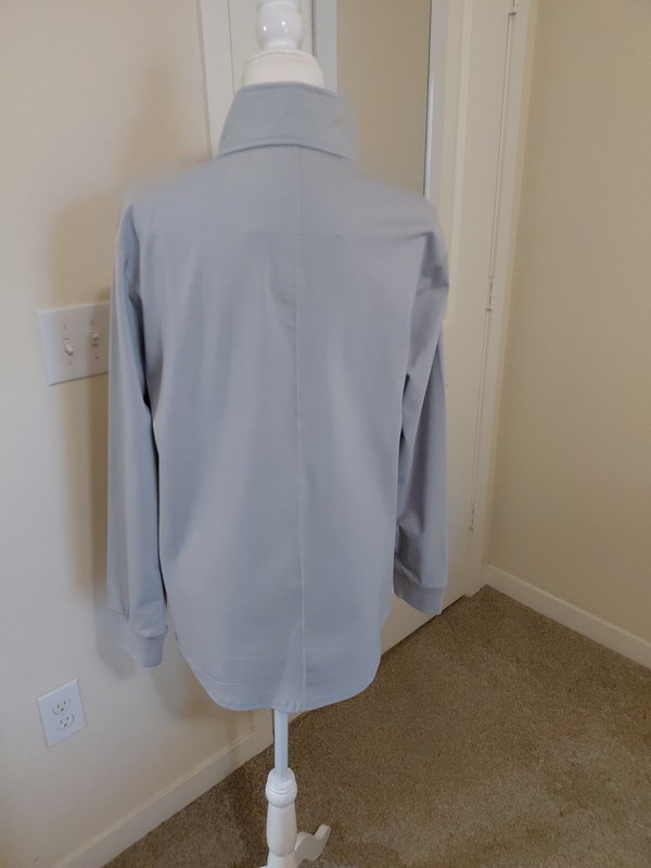 BYLT Elite Fairway Drop Cut Pullover 1/4 Zip Snap Light Gray Mens Sz M #209 gallery