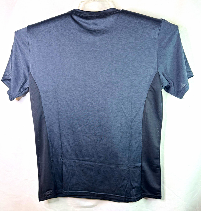 Men's Large Gray with Breathable insert Crew Neck Gym T-Shirt Brand New gallery