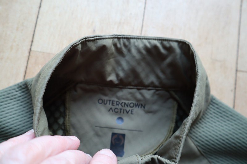 Dark Olive Green OUTERKNOWN Active Zip Neck LS Shirt Small gallery