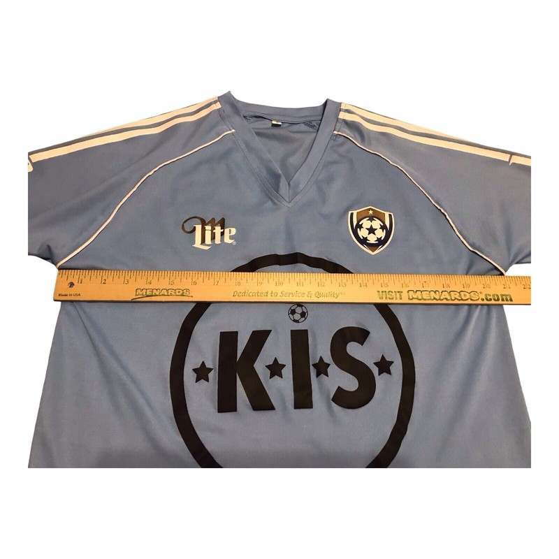 Miller Lite Authentic Soccer Men's Blue #5 Kit Jersey - Size L Cerveza Futbol gallery