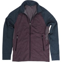 Lululemon Mens Small Pulse Jacket Red Blue Full Zip Pockets Cassis Nautical Navy
