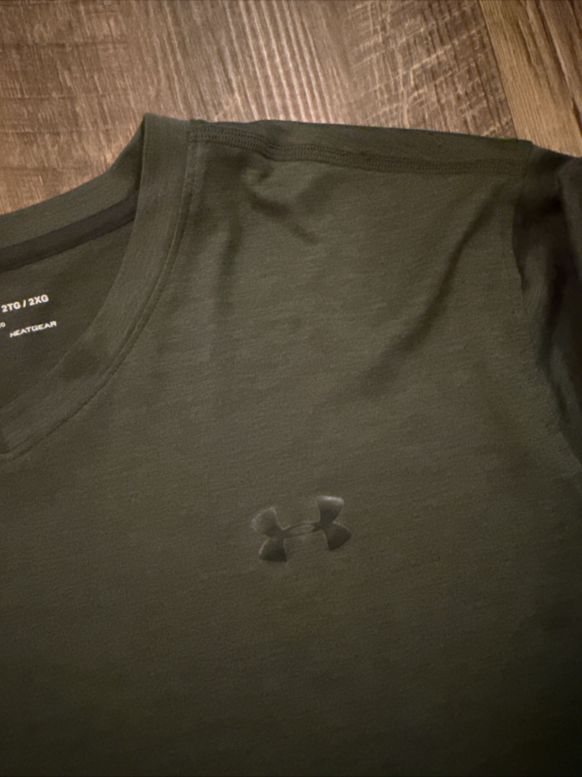 Under Armour 2XL Dark Green Short Sleeve Loose Heat Gear Shirt gallery