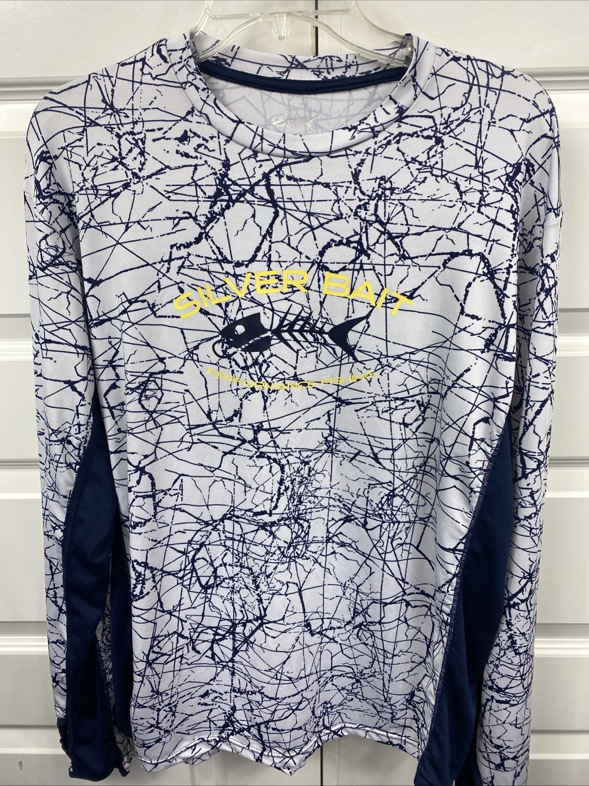 Silver Bait Performance Fishing Long Sleeve All Over Print Large Water Shirt gallery