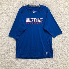 Nike SMU Mustangs Pro Combat Shirt Extra Large Adult Blue Dri Fit Fitted Mens XL