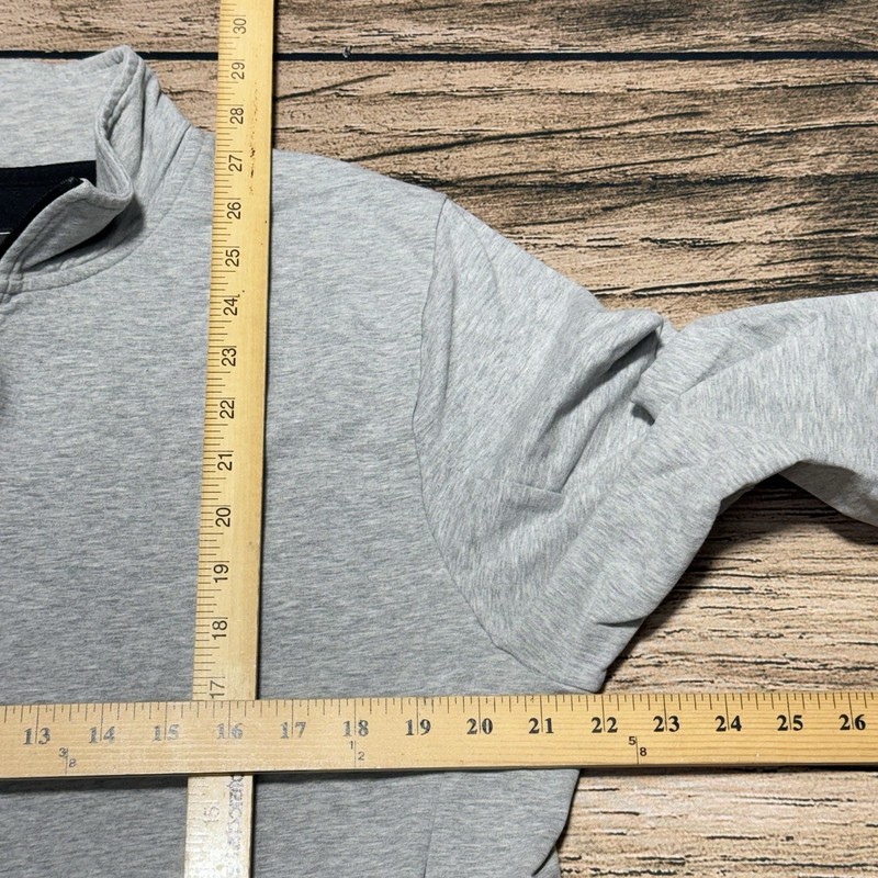Tommy John 1/4 Zip Pullover Sweatshirt Mens Large Gray Zip Pockets Athleisure gallery