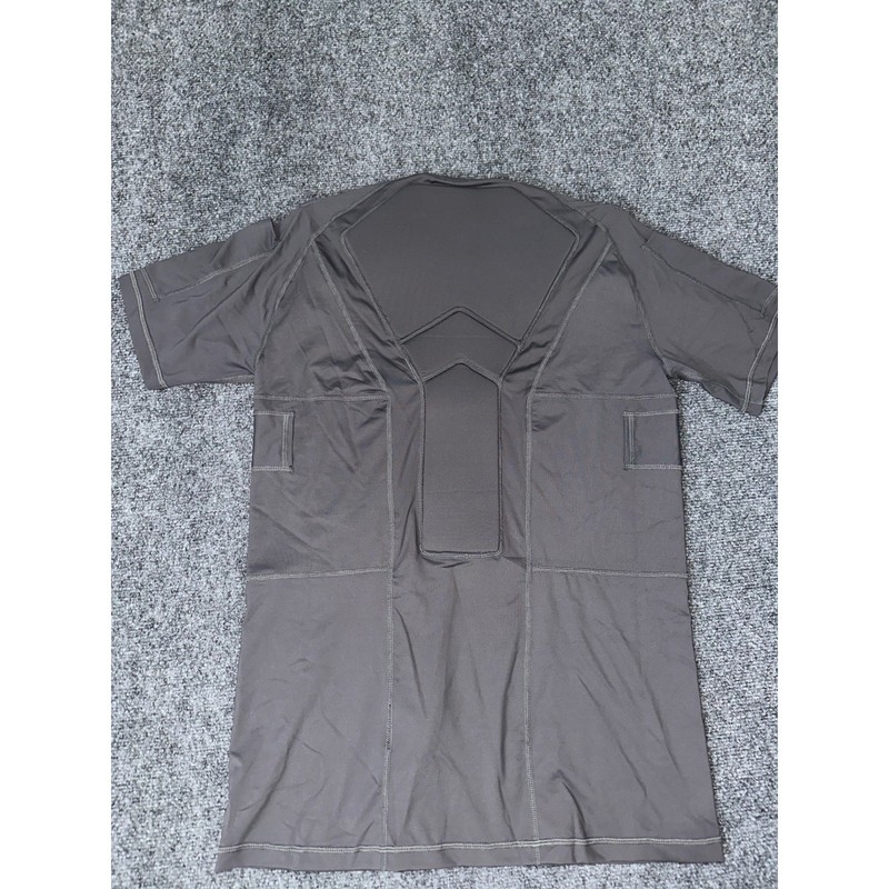 EvoShield Mens Padded Compression Shirt Charcoal Grey Size Large Shoulder Spine gallery