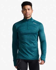 New 2XU Men Ignition 1/4 Zip Long Sleeve Top Thermal XL X-Large (Jade) MR6830a