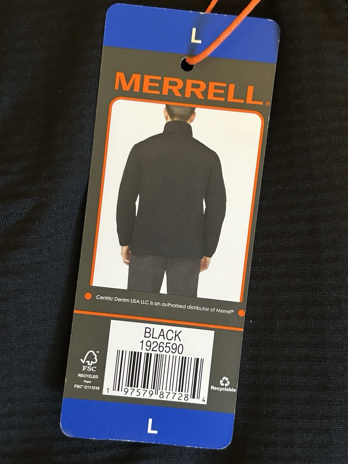 Merrell Men’s Moisture Wicking 1/4 Zip Mock Neck Pullover Black L gallery
