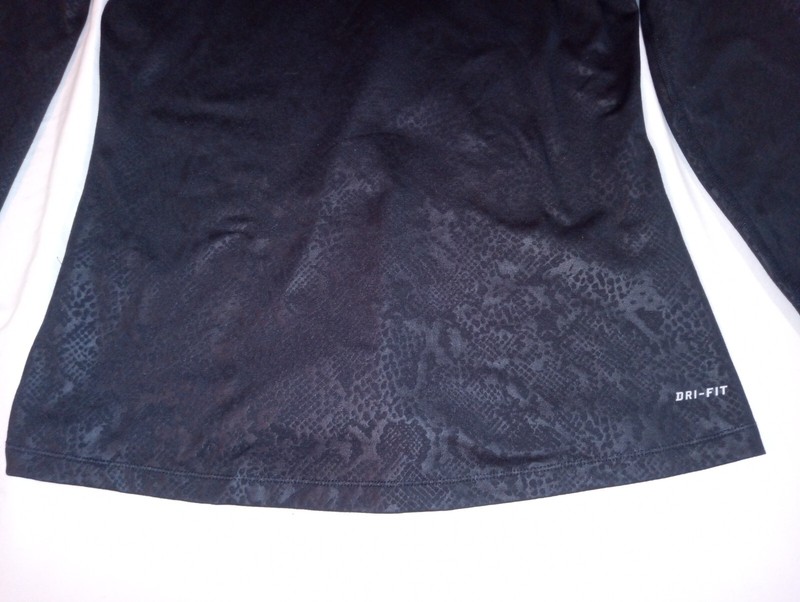 Nike Pro Dri Fit Pullover Adult L Activewear Swoosh High Neck Zip Black RN56323 gallery
