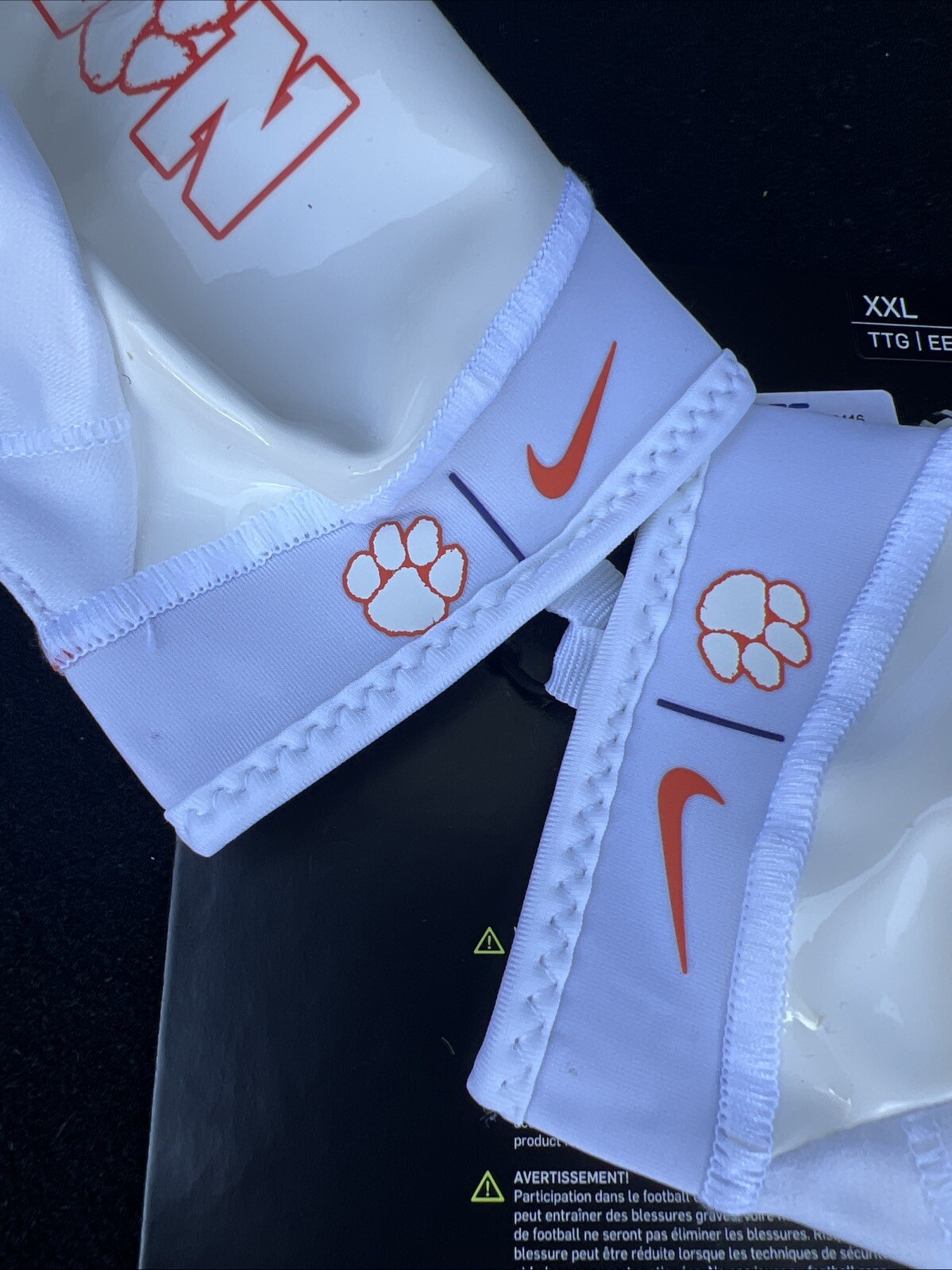 Nike Clemson Tigers Team Issued Superbad 6.0 Football Gloves FN5731-114 Size 2XL gallery