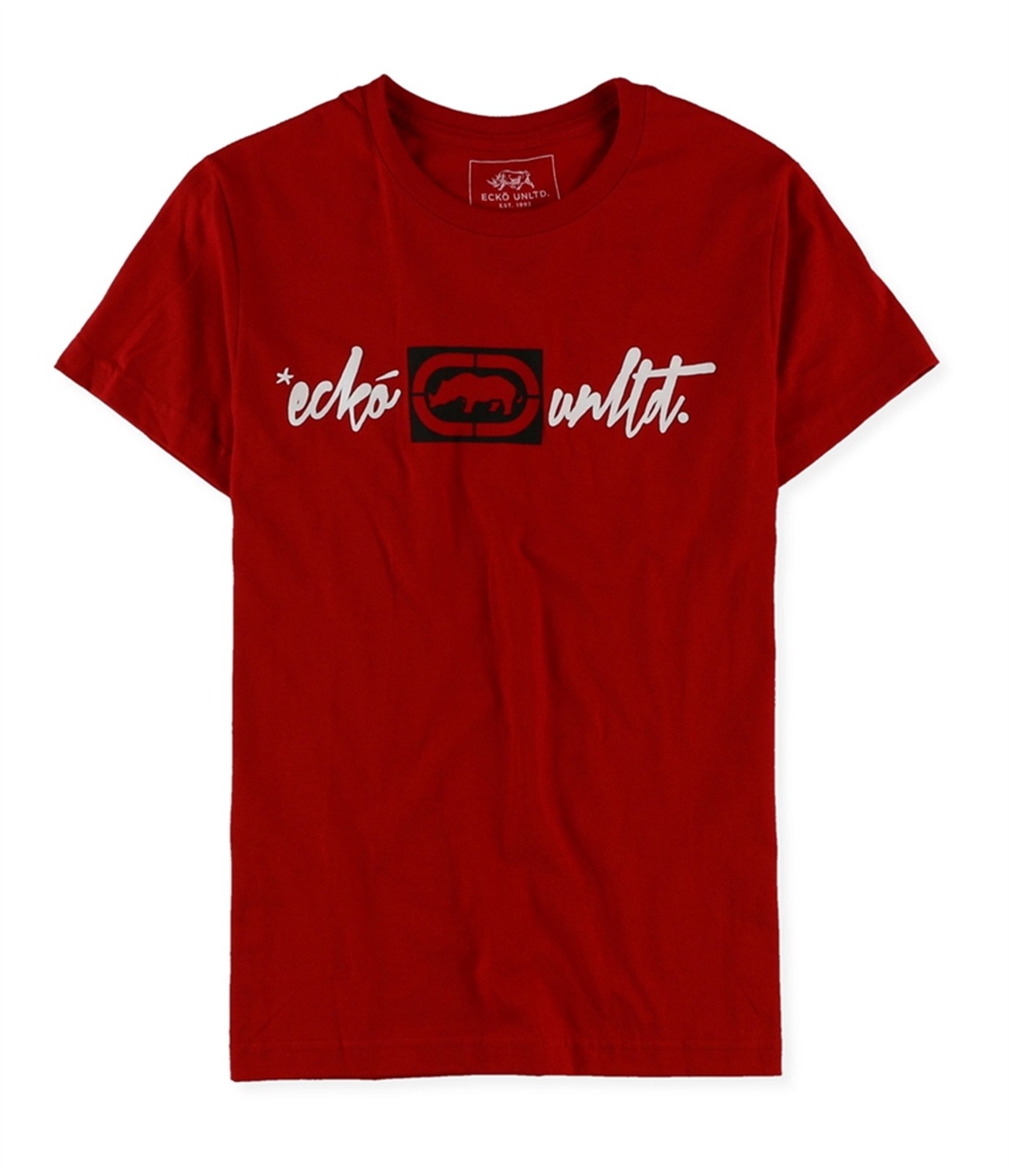 Ecko Unltd. Mens Slim Fit Script Graphic T-Shirt, red, S gallery