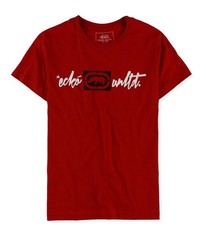 Ecko Unltd. Mens Slim Fit Script Graphic T-Shirt, red, S