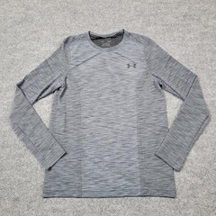 Under Armour Shirt Mens Small Gray Long Sleeve Performance Top Threadborne Gym