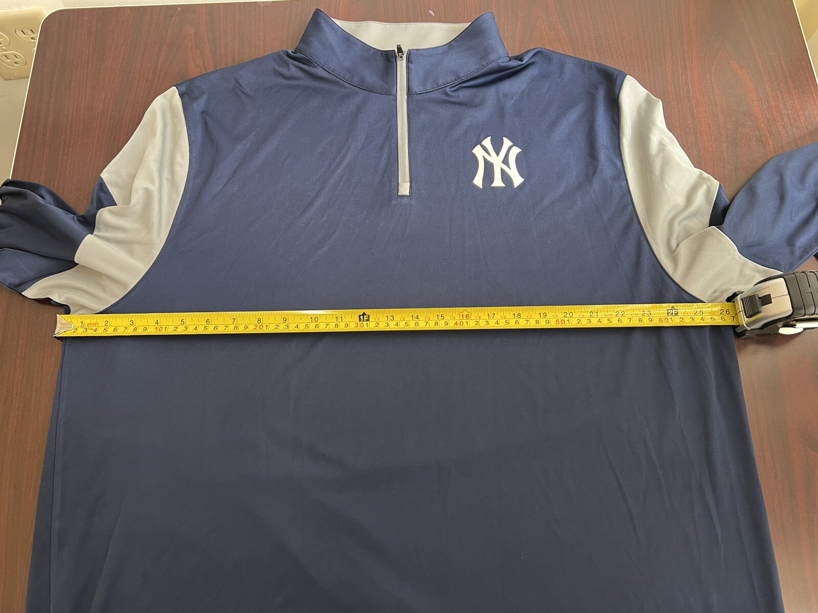 Fanatics Yankees Long Sleeve Workout Shirt Size 2XL 2TG 2EG Navy Color 1/4 Zip gallery
