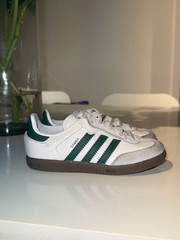 Adidas Samba Toddler Shoes White Green Size 9.5K