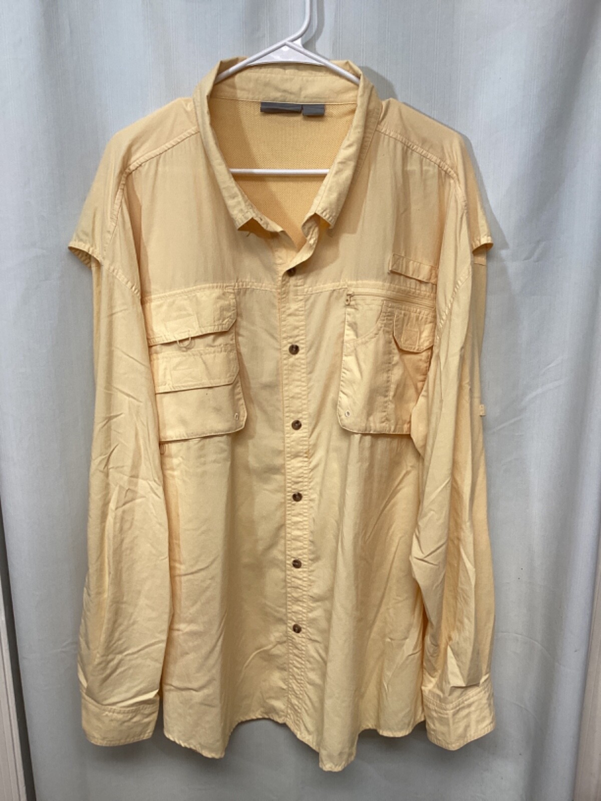Quest Ivory 2XL Long Sleeve Nylon Vented Activewear Fishing Button Down B13 gallery