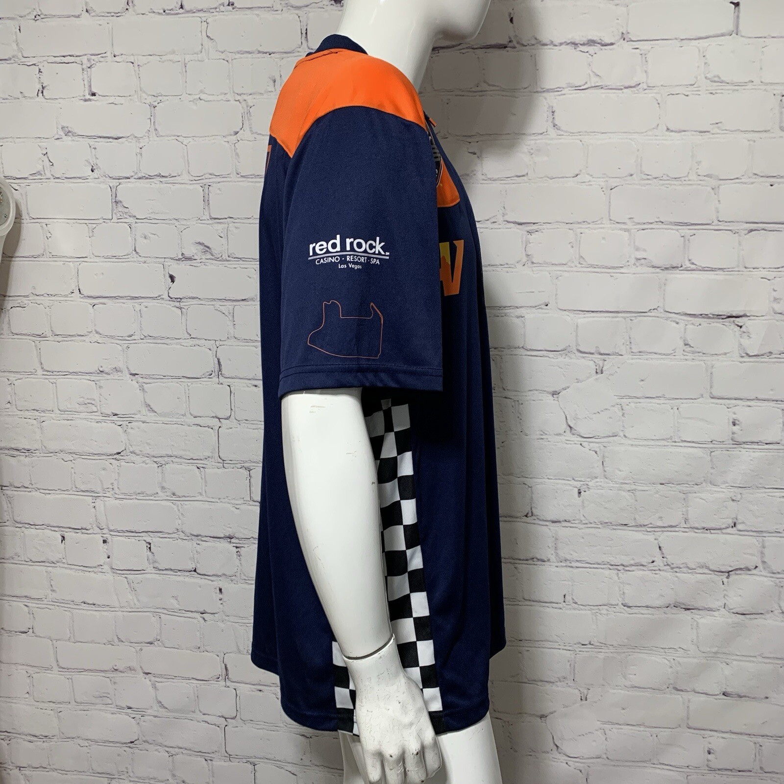 LV Las Vegas Aviators Baseball Men’s Sports Jersey XL Blue Orange Checker gallery