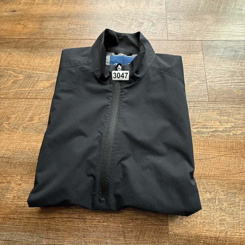Polo Golf Ralph Lauren Pullover Men M Black 1/4 Zip Water Resistant Packable gallery