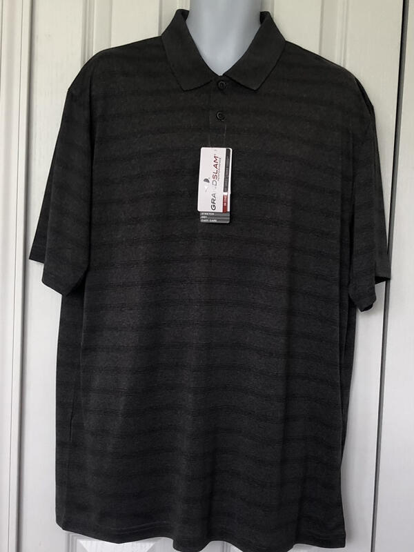 GRAND SLAM NWT Caviar Heather Polyester Polo XL gallery