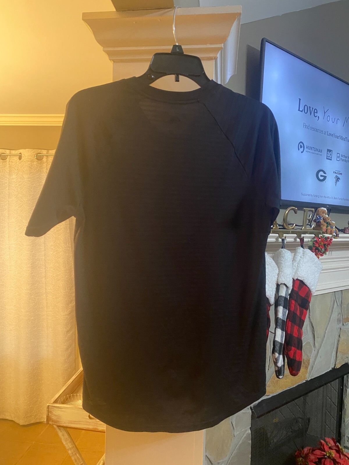 Nike Rafa Nadal Bull Aeroreact Crew Shirt (Black-Lime) Small gallery