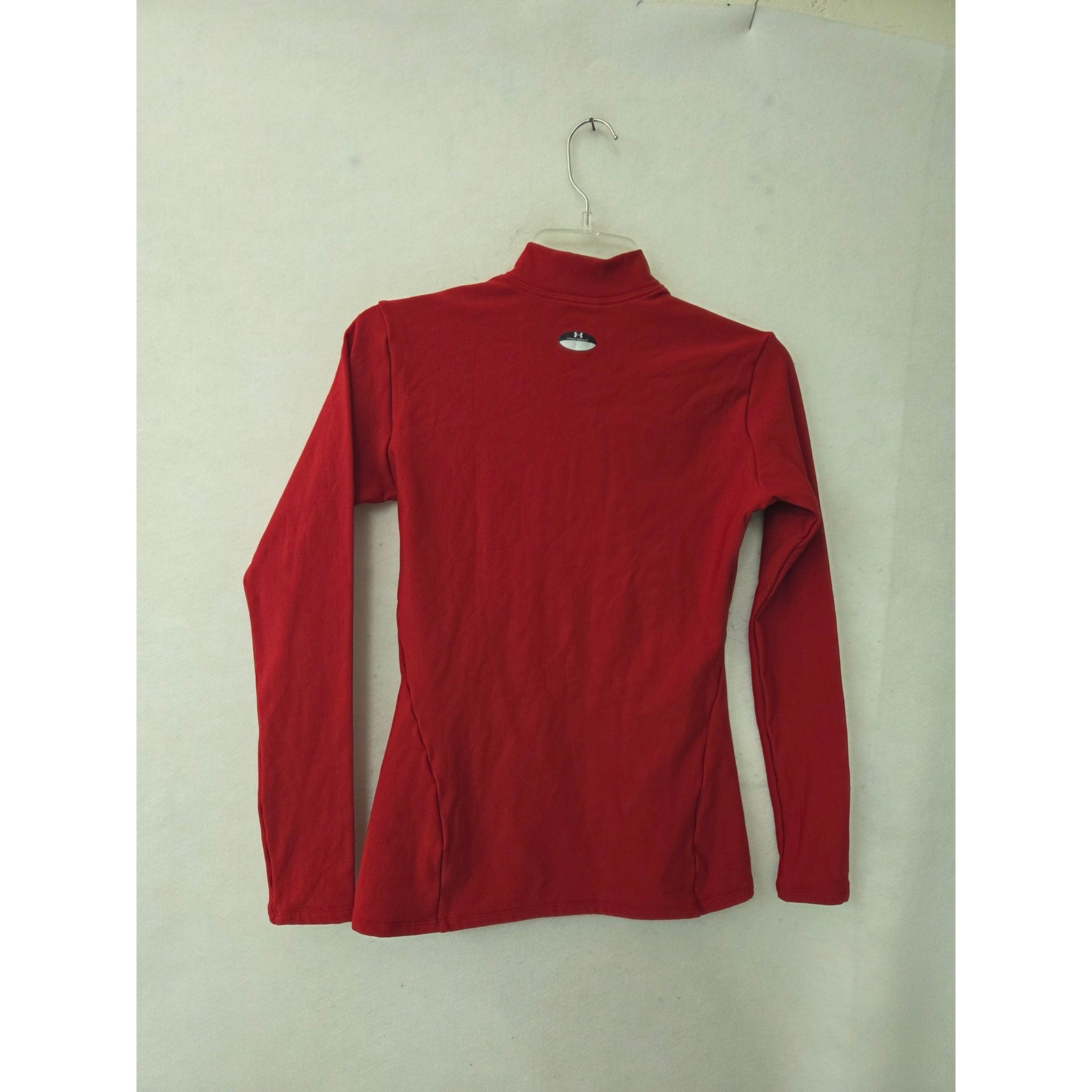 Under Armour ColdGear Mock Neck Top Mens Large Red Long Sleeve Ultra Tight Fit gallery