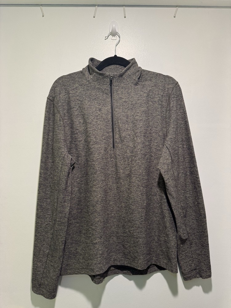 Lululemon Surge Warm Quarter Zip Men's Medium Brown Pullover Running Gym M3AN8S