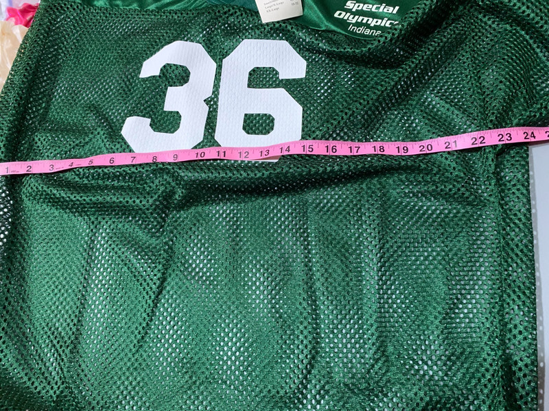 Adams USA Football Jersey Special Olympics Indiana Fulton County Green SZ L/XL gallery