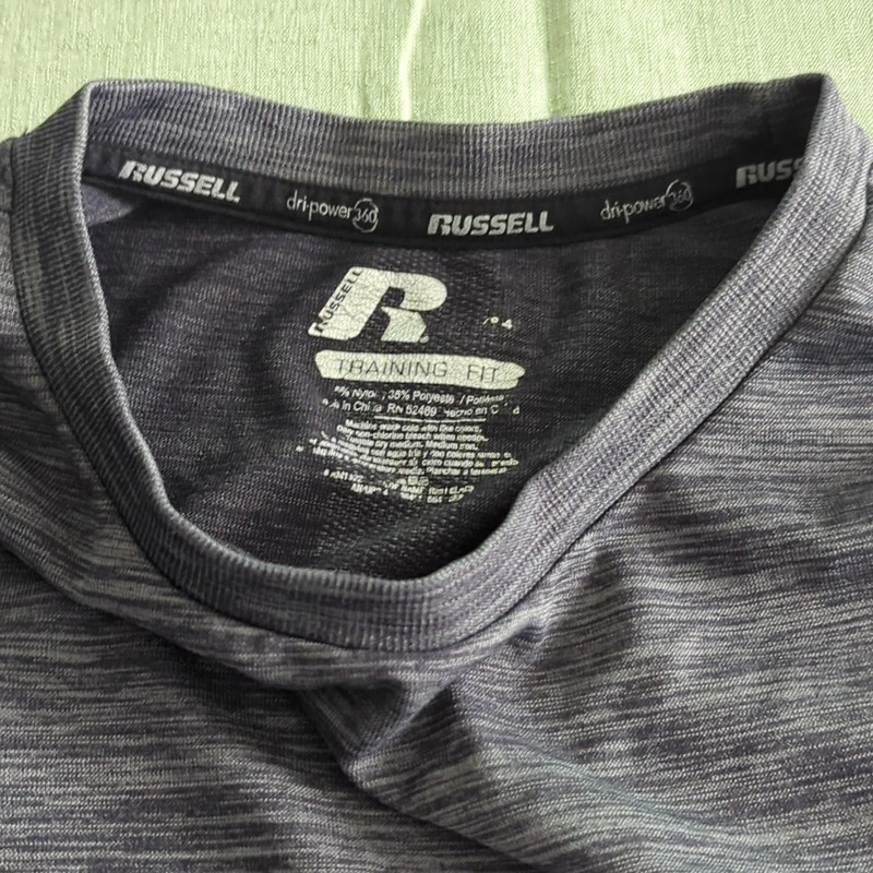 Russell Dri-Power 360 Men's Gray Athletic Moisture Wicking T-Shirt Size M gallery