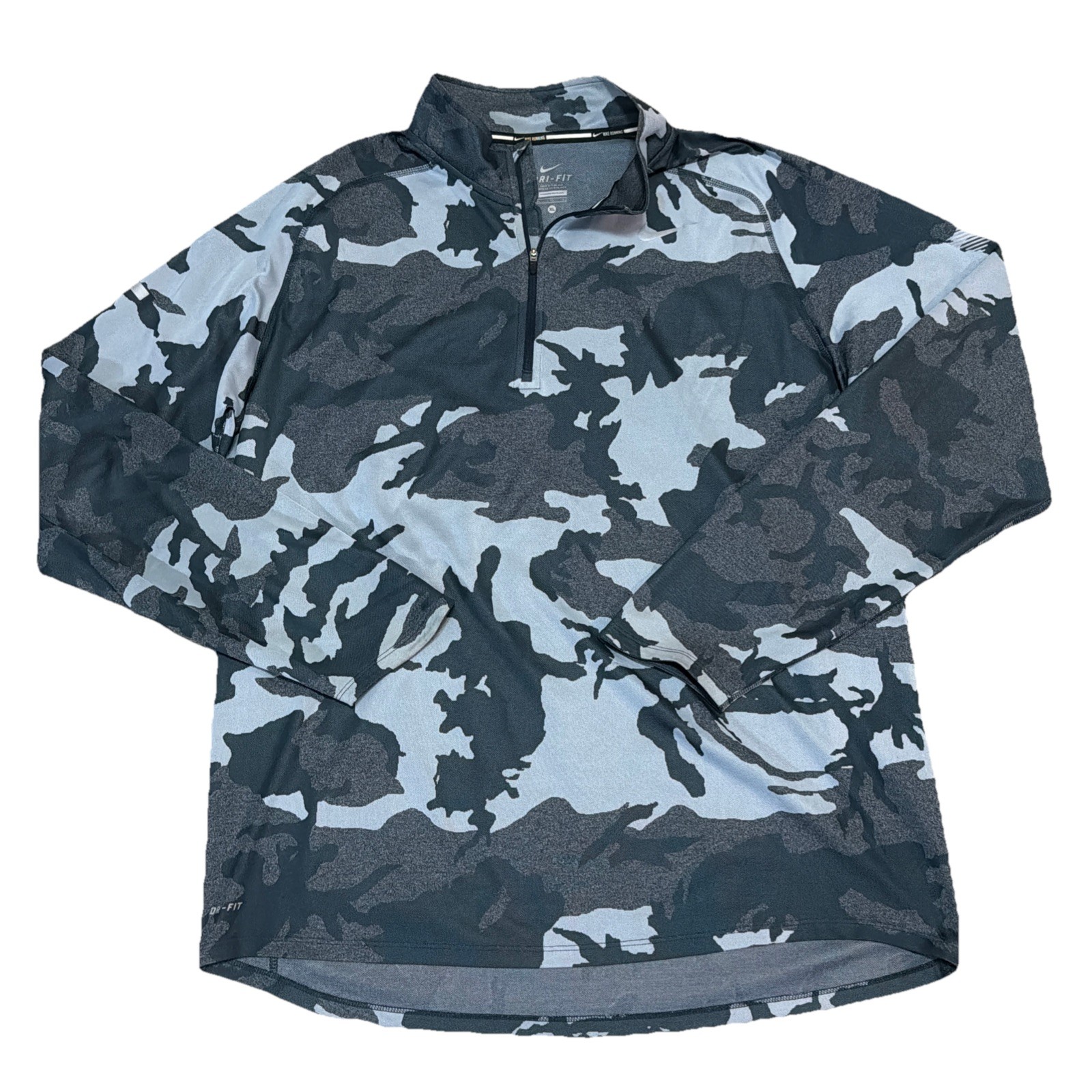 Nike Running Pullover Men's XL Camo Dri Fit 1/4 Zip Workout Reflective gallery