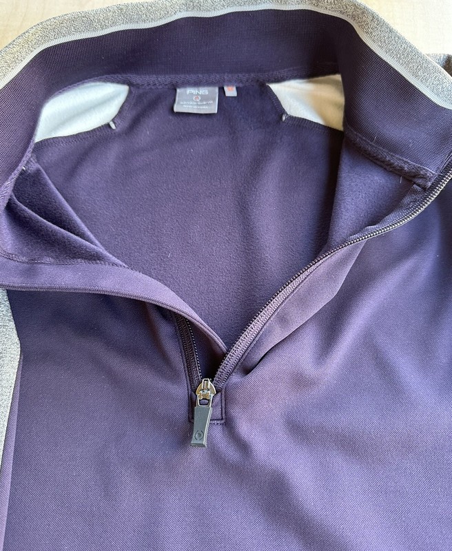 Ping Men's 1/4 Zip Sensor Warm Pullover Sweatshirt Golf Sz M Eggplant gallery