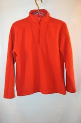 Under Armour Heat Gear Loose Fit 1/4 Zip Long Sleeve Medium Mock Neck Red Ribbed