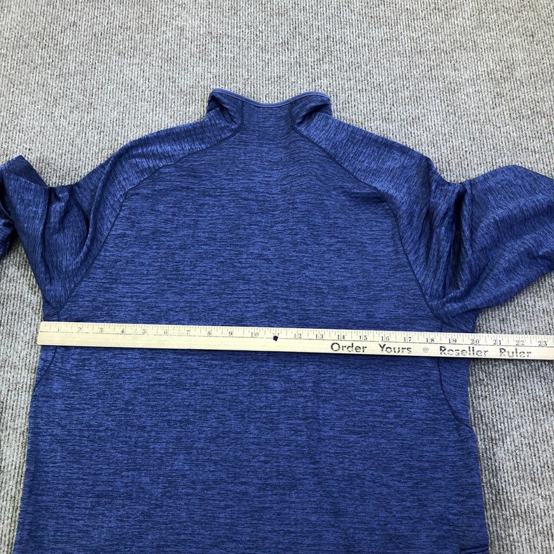 Nike Dri-FIT Pullover Mens Medium Blue Long Sleeve 1/4 Zip Reflective Top gallery