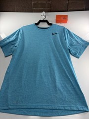 Nike Dri-Fit Ultra Soft Touch Heathered Blue Short Sleeve T-Shirt 742228-418 XL