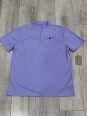 Men L NEW Nike Court Dri-Fit Tennis Blade Polo Shirt Lt Purple DJ4167-580