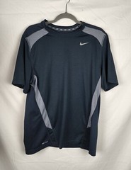 Nike Dri-FIT Athletic Sporty Gym Running Workout Men’s Dark Blue Shirt sz L