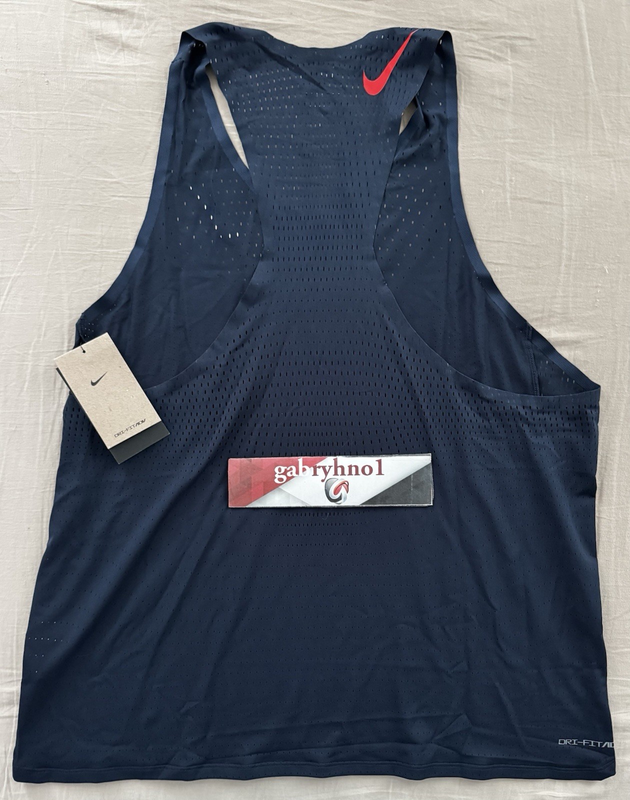 Nike Aeroswift Dri-Fit ADV Running Singlet FN4231-451 Obsidian Mens Size XL gallery