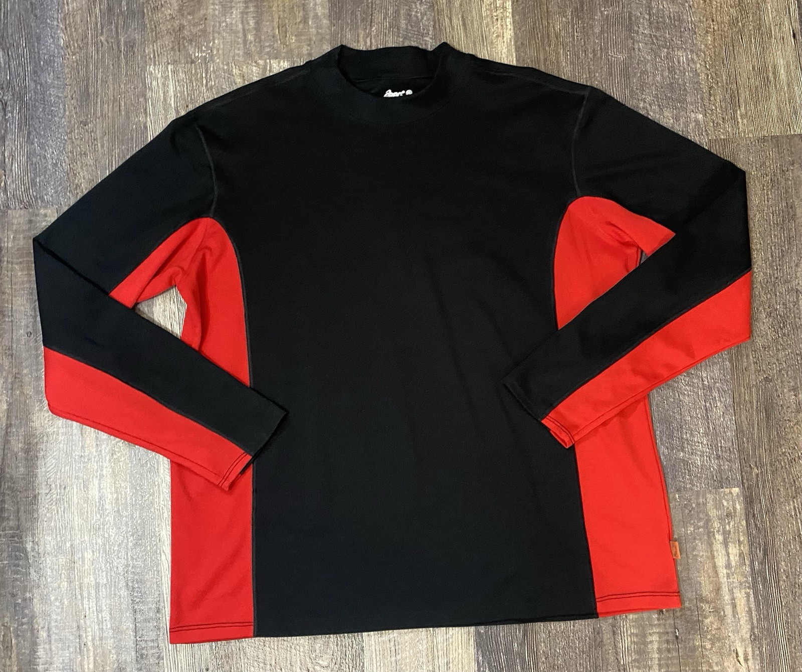 Vintage ASICS Black Red Training Long Sleeve Shirt XL Running 90s Made in USA gallery
