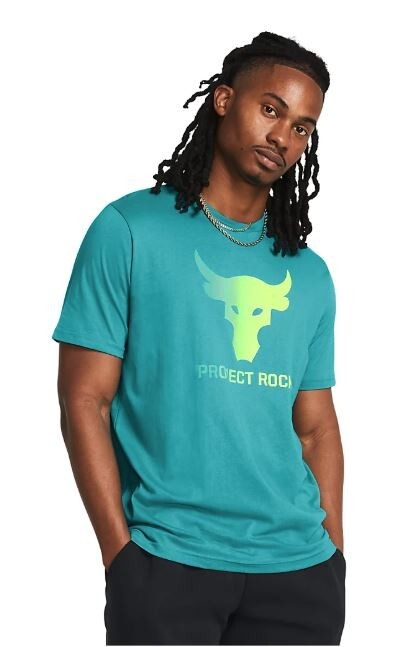 Under Armour Project Rock Brahma Bull T-Shirt Teal 1383191 Men's Large $40 gallery