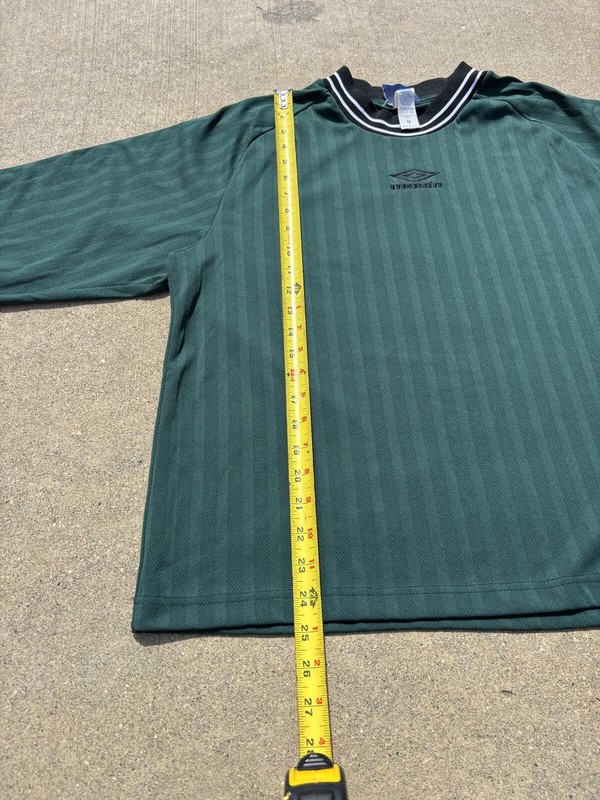 Vintage Umbro Men's Long Sleeve Soccer Jersey Dark Green gallery