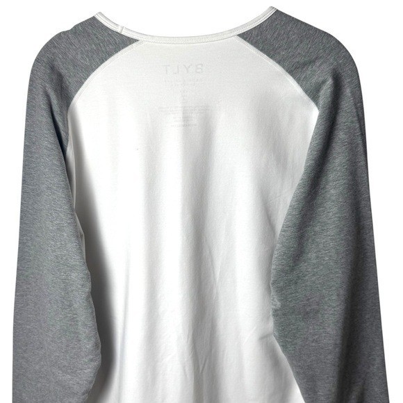 Bylt Basics Drop Cut Lux Long Sleeve Baseball Grey White Athletic Comfort L gallery