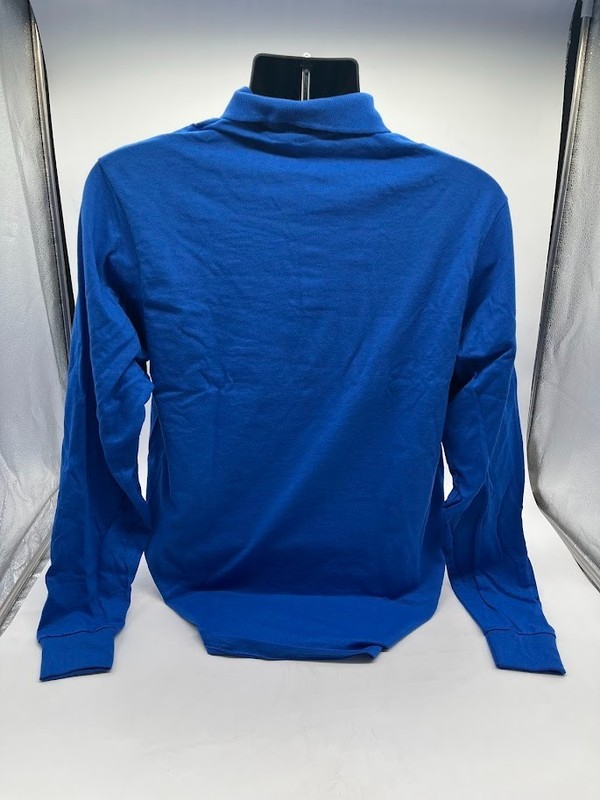 Jerzees Mens Spotshield Long Sleeve Jersey Polo Shirt 437ML Royal Size Medium gallery