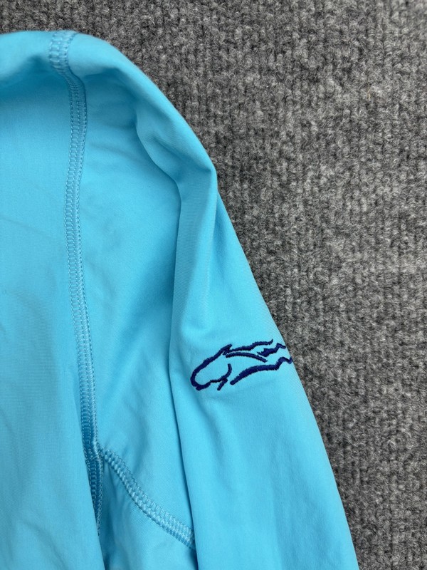 Greyson Pullover Mens Medium Blue Quarter Zip Golf Shirt Lightweight Stretch gallery