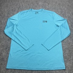 Mountain Hardwear Wicked Tech Performance Long Sleeve Blue Large Wicking Hiking