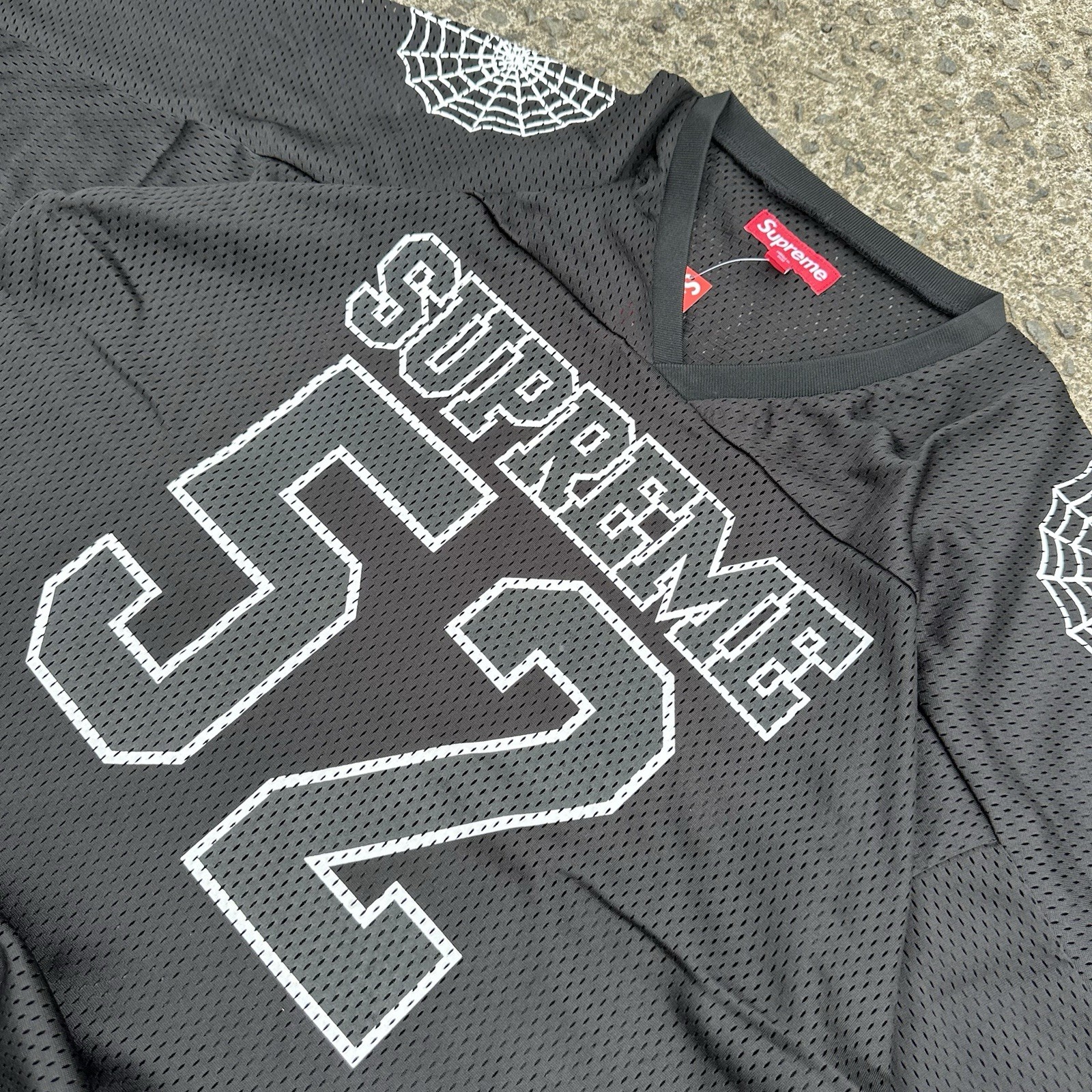 Supreme Spiderweb Football Jersey Size Large | BRAND NEW W/TAGS | gallery