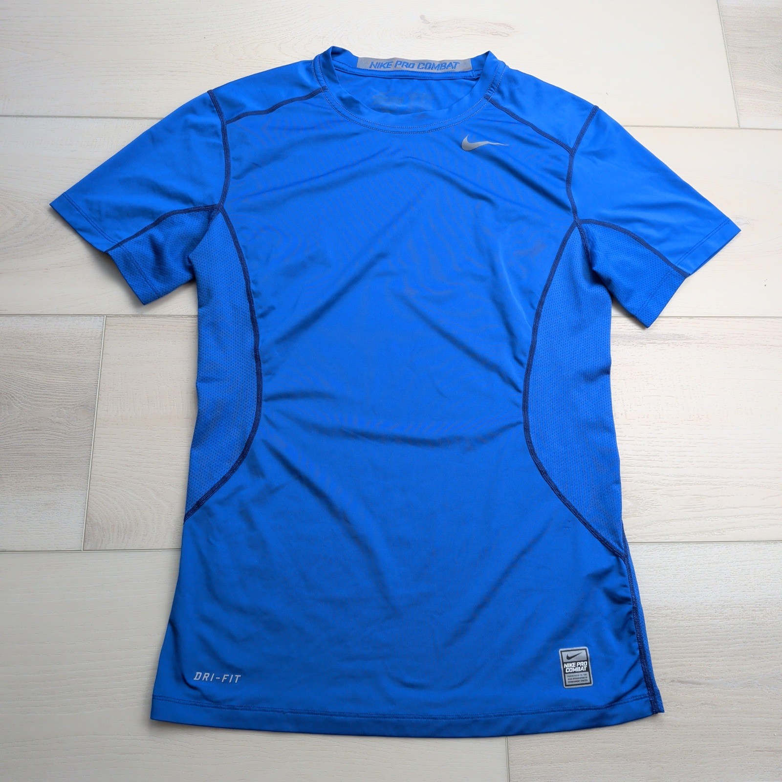 Nike Pro Combat Core 2.0 Shirt Mens S Fitted Short Sleeve Royal Blue 449787-495 gallery